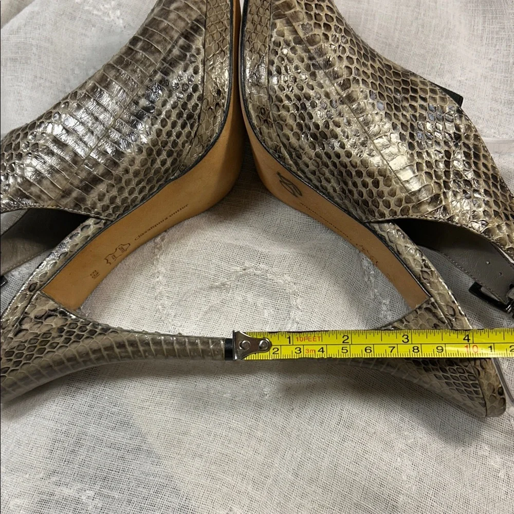 NWOT Classiques Entier python snake leather heels with hidden platform